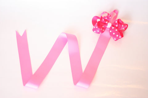 Pink Polka-dot Clip Collection Holder (Z02)