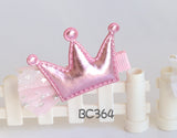 Pink and Silver Butterfly and Crown Baby Hair Clips (BC362-BC365)