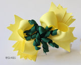 School Hair Accessories, Yellow/ Dark Green/ Good Hope (BS1021-BS1022)