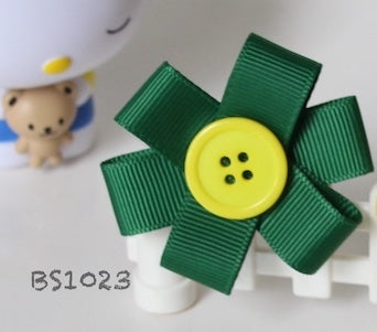 School Hair Accessories, Yellow/ Dark Green/ Good Hope (BS1023-BS1024)