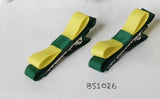 School Hair Accessories, Yellow/ Dark Green/ Good Hope (BS1025-BS1026)