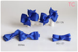 School Hair Accessories, Royal Blue/ DGJS (BS1126-BS1127)