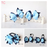 School Hair Accessories, Navy/ Light Blue (BS1141-BS1143)