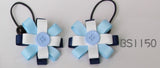 School Hair Accessories, Navy/ Light Blue/ White (BS1149-BS1154)