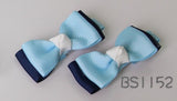 School Hair Accessories, Navy/ Light Blue/ White (BS1149-BS1154)