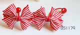 School Hair Accessories, Red (BS1175-BS1182)