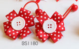 School Hair Accessories, Red (BS1175-BS1182)