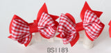 School Hair Accessories, Red (BS1183-BS1185)