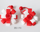 School Hair Accessories, Red (BS1189-BS1192)