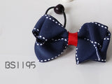 School Hair Accessories, Navy and Red (BS1193-BS1198)