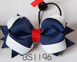 School Hair Accessories, Navy and Red (BS1193-BS1198)