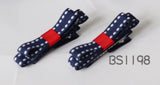 School Hair Accessories, Navy and Red (BS1193-BS1198)