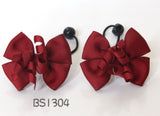 School Hair Accessories, Burgundy (BS1304-BS1307)