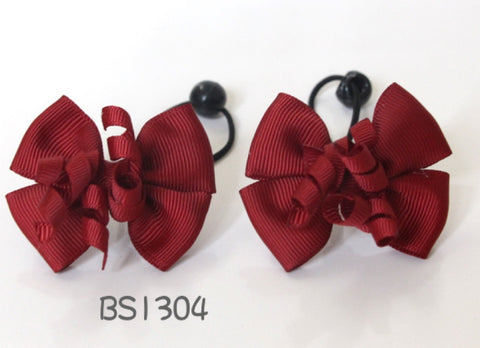 School Hair Accessories, Burgundy (BS1304-BS1307)