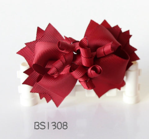 School Hair Accessories, Burgundy (BS1308-BS1310)