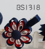 School Hair Accessories, Navy and Red (BS1318-BS1322)