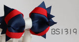 School Hair Accessories, Navy and Red (BS1318-BS1322)