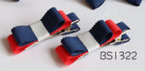 School Hair Accessories, Navy and Red (BS1318-BS1322)