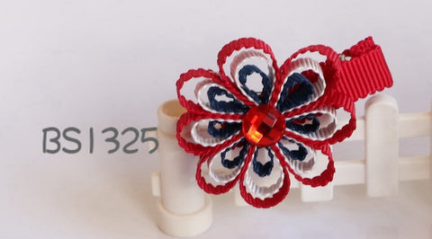 School Hair Accessories, Navy and Red (BS1325-BS1328)