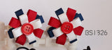 School Hair Accessories, Navy and Red (BS1325-BS1328)