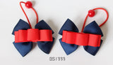 School Hair Accessories, Navy and Red (BS1333-BS1334)