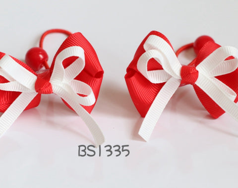 School Hair Accessories, Red (BS1135-BS1138)