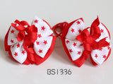 School Hair Accessories, Red (BS1135-BS1138)