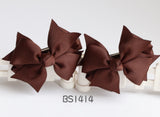 Brown School Hair Accessories, Brown (BS1414-BS1416)