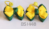 School Hair Accessories, Yellow/ Dark Green/ Good Hope (BS1447-BS1448)