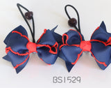 School Hair Accessories, Navy and Red (BS1528-BS1531)