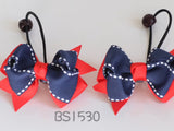 School Hair Accessories, Navy and Red (BS1528-BS1531)