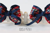 School Hair Accessories, Navy and Red (BS1528-BS1531)