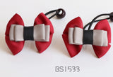 School Hair Accessories, Burgundy (BS1532-BS1535)