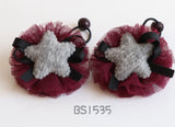 School Hair Accessories, Burgundy (BS1532-BS1535)