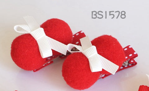 School Hair Accessories, Red (BS1578-BS1585)