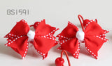 School Hair Accessories, Red (BS1591-BS1593)