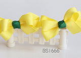 School Hair Accessories, Good Hope / Yellow and Dark Green (BS1665-BS1668)