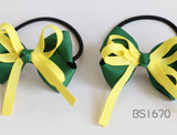 School Hair Accessories, Good Hope / Yellow and Dark Green (BS1669-BS1672)