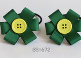 School Hair Accessories, Good Hope / Yellow and Dark Green (BS1669-BS1672)