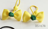 School Hair Accessories, Good Hope / Yellow and Dark Green (BS1673-BS1676)