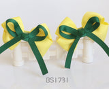 School Hair Accessories, Good Hope / Yellow and Dark Green (BS1731-BS1734)