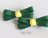 School Hair Accessories, Good Hope / Yellow and Dark Green (BS1731-BS1734)