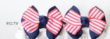 School Hair Accessories, Navy and Red (BS178-BS183)