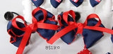 School Hair Accessories, Navy and Red (BS178-BS183)