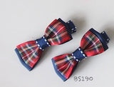 School Hair Accessories, Navy and Red (BS655-BS658)