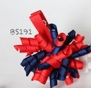 School Hair Accessories, Navy and Red (BS191-BS196)