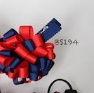 School Hair Accessories, Navy and Red (BS191-BS196)