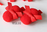 School Hair Accessories, Red (BS226-BS232)