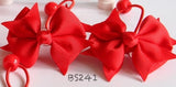 School Hair Accessories, Red (BS273-BS276)