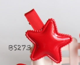 School Hair Accessories, Red (BS273-BS276)